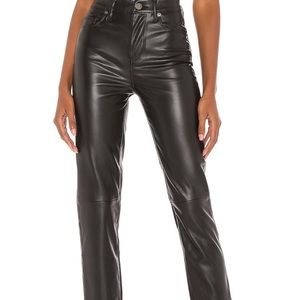 Faux Leather Straight Leg Pant in Need You Tonight Size 24